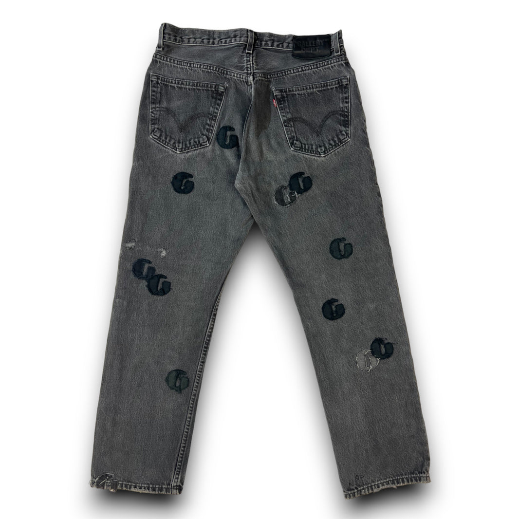Gallery Dept. 1/1 Custom Grey Flooded G-Patch Denim Sterling Silver Hardware