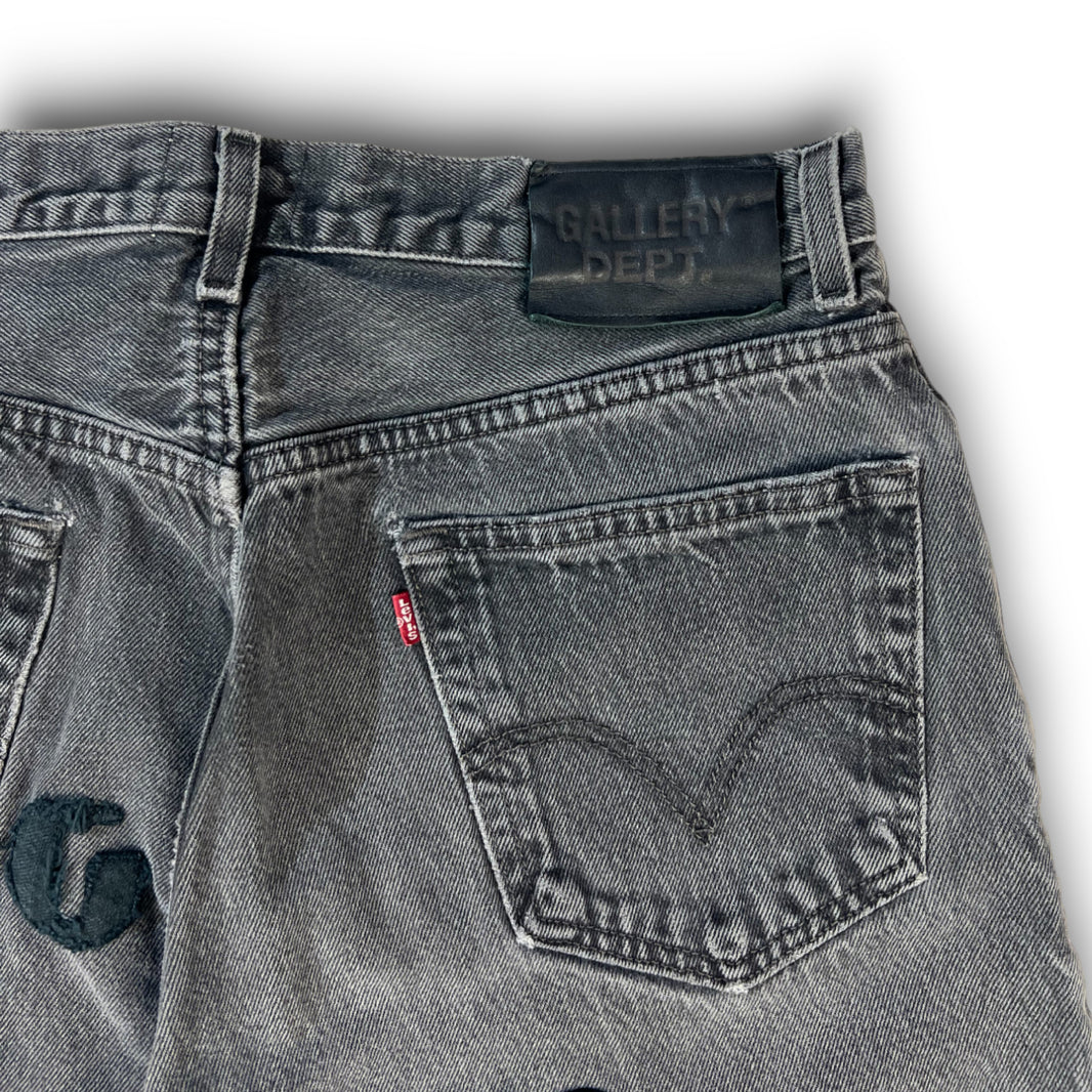 Gallery Dept. 1/1 Custom Grey Flooded G-Patch Denim Authenticated Designer