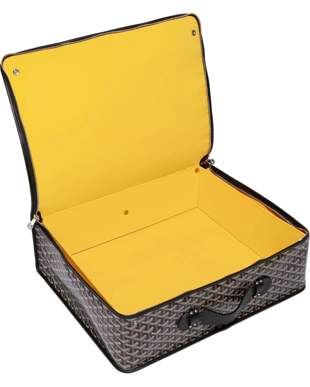 Goyard Caravelle 50 Foldable Suitcase Travel Briefcase Black Sterling Silver Hardware
