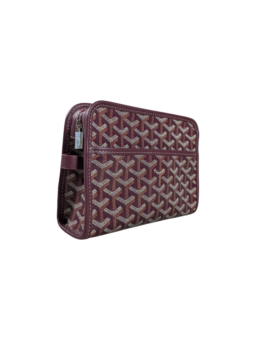 Goyard Burgundy Jouvence PM Toiletry Bag Sterling Silver Hardware