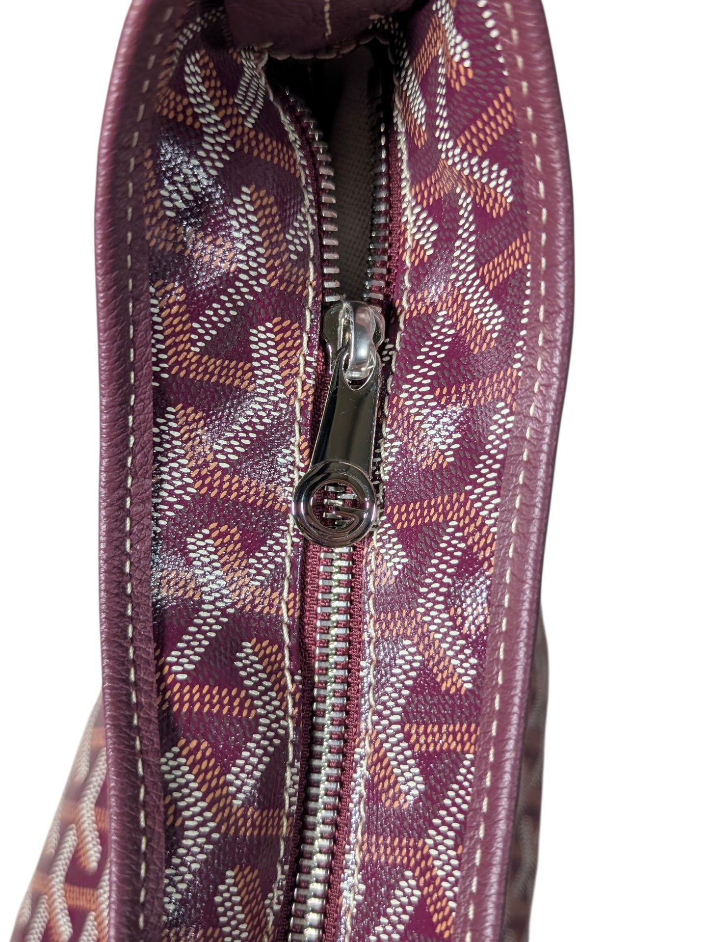 Boheme Hobo Zipper Tote Bag Burgundy