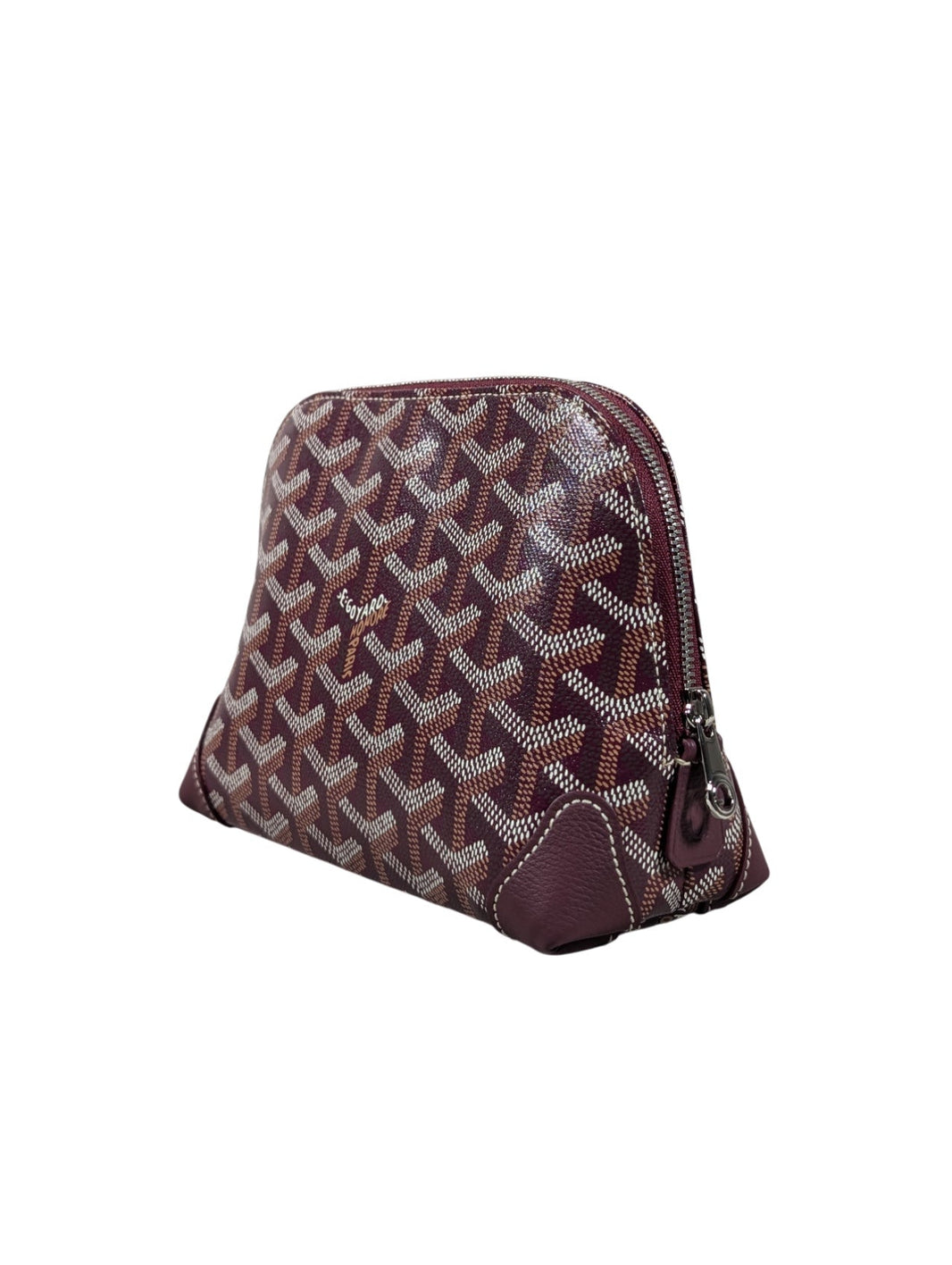 Goyard Vendôme Cosmetic Pouch Burgundy Verified YP Collective