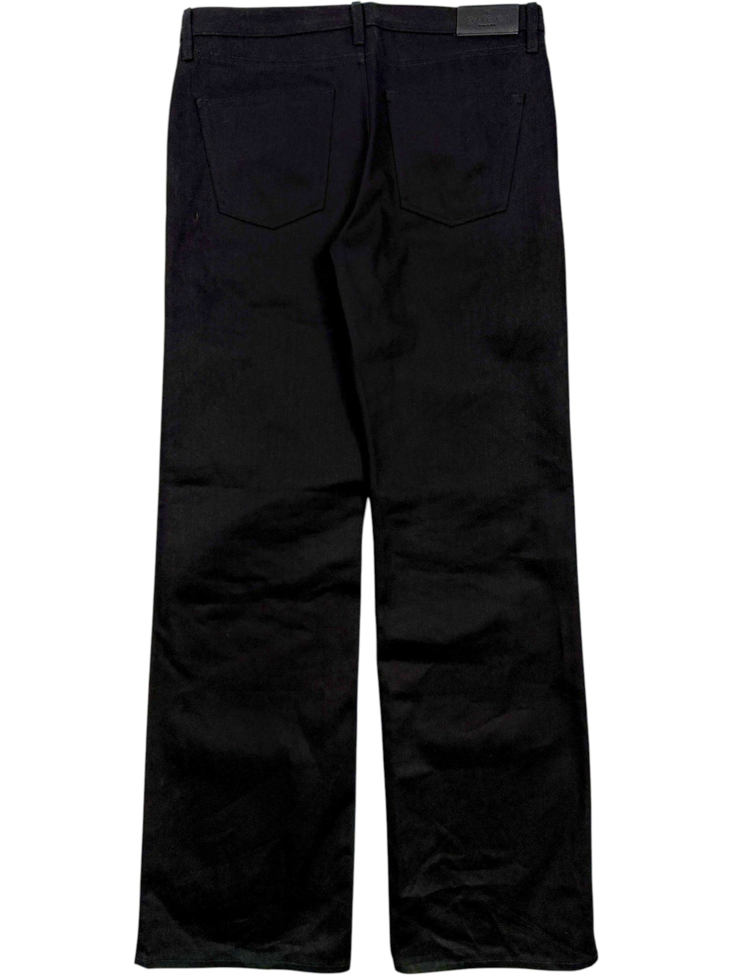 Gucci Black Denim Bootcut Jeans Made in Italy