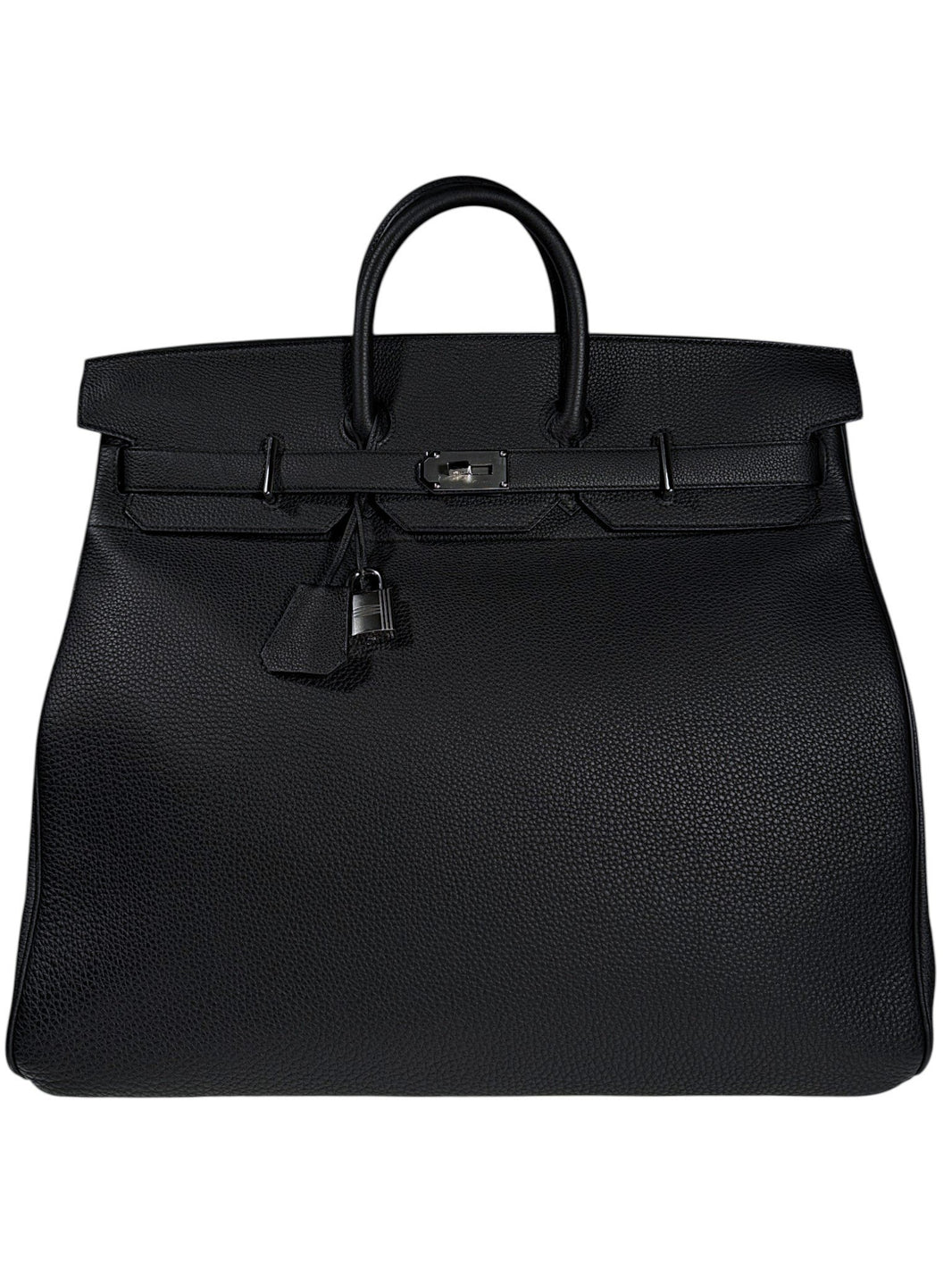 Hermès HAC 40 Black Togo Leather Travel Bag Palladium Hardware
