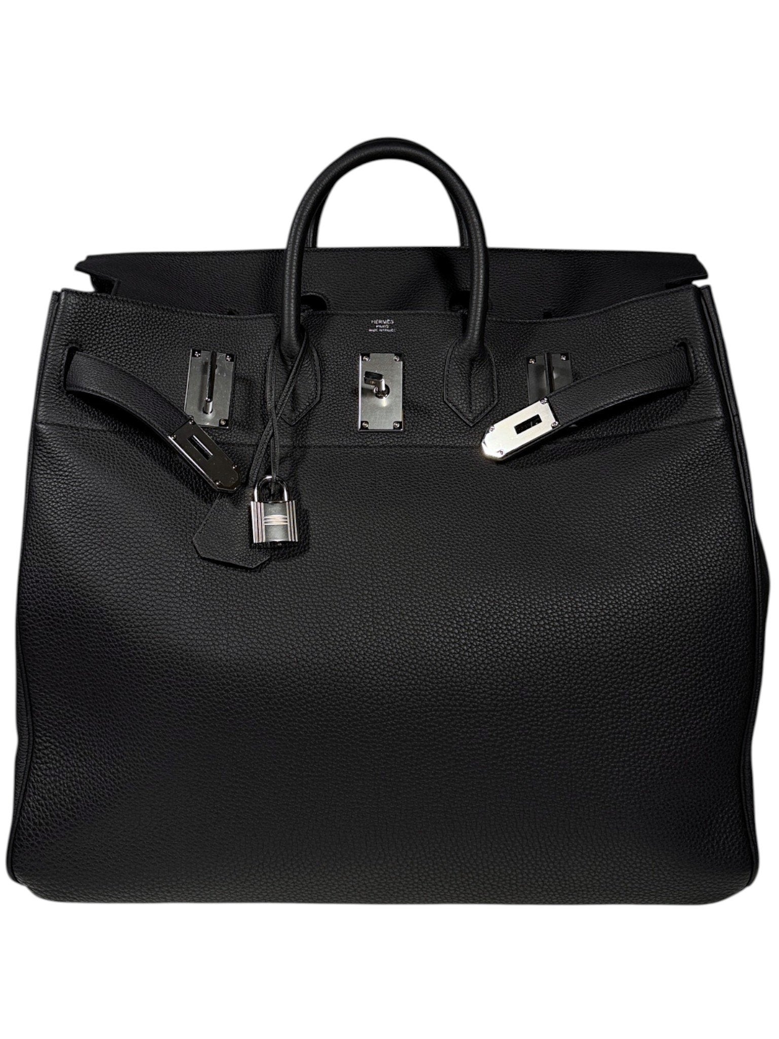 Hermès HAC 40 Palladium Turn-Lock Closure Clochette Padlock Black