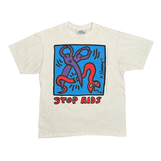 Vintage Keith Haring 'STOP AIDS' 1992 T-Shirt Authentic T-Shirts