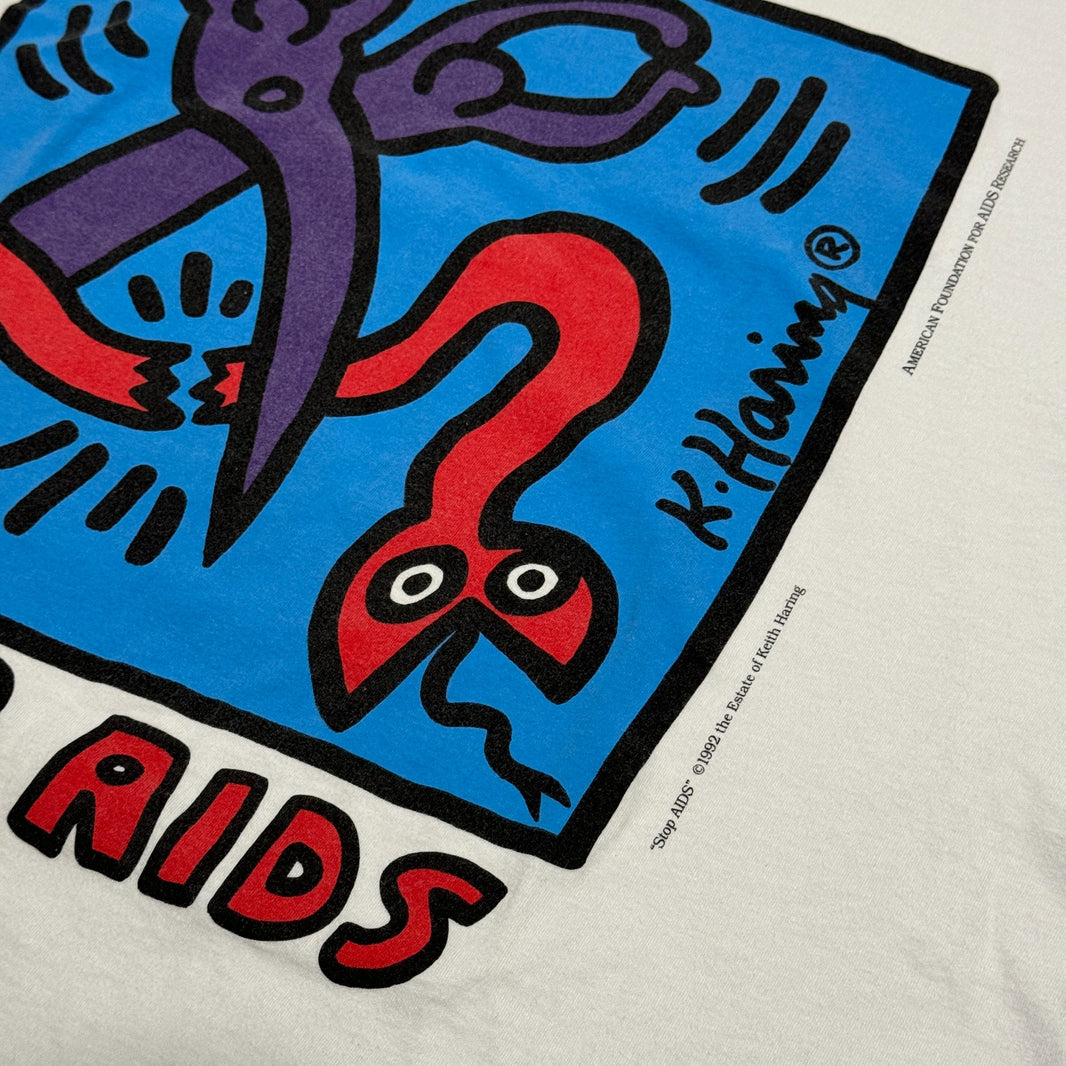 Vintage Keith Haring 'STOP AIDS' 1992 T-Shirt Verified YP Collective