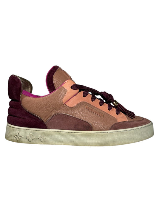 Louis Vuitton Kanye West Dons Sneaker Pink Calf Leather Burgundy Suede