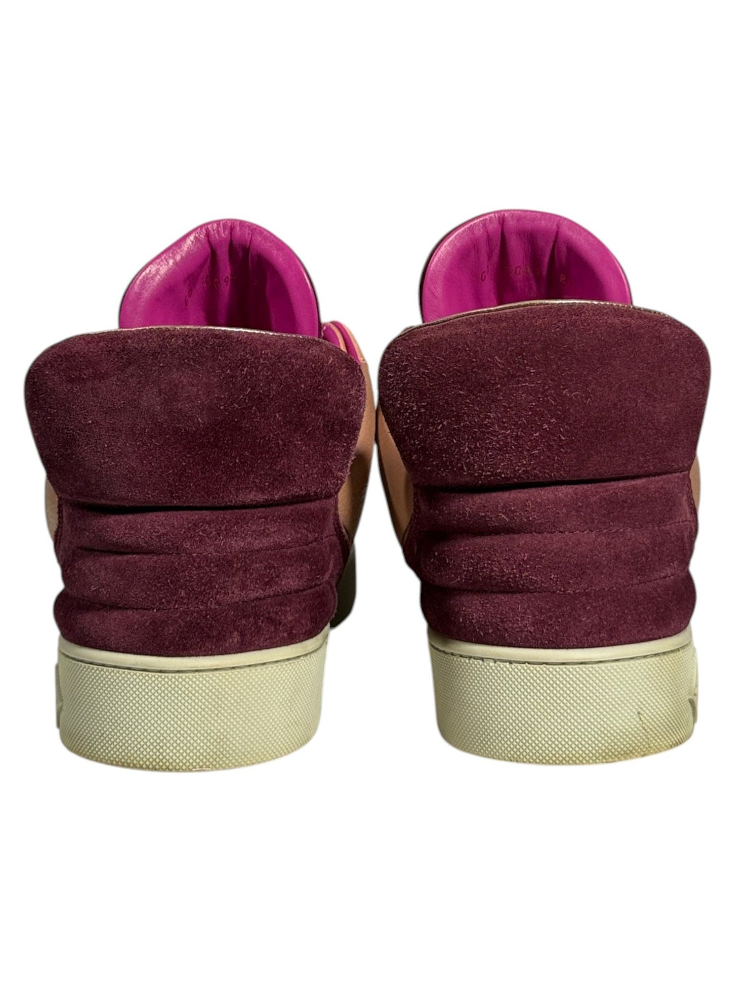 Louis Vuitton Dons Pink Patchwork Suede Tassel Lace Sneaker