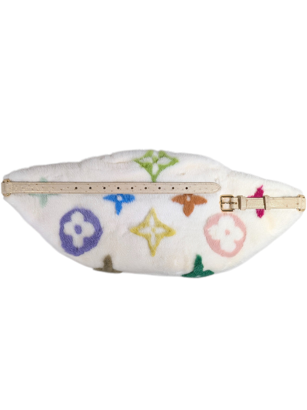 Louis Vuitton Murakami Mink Bum Bag Sterling Silver Hardware