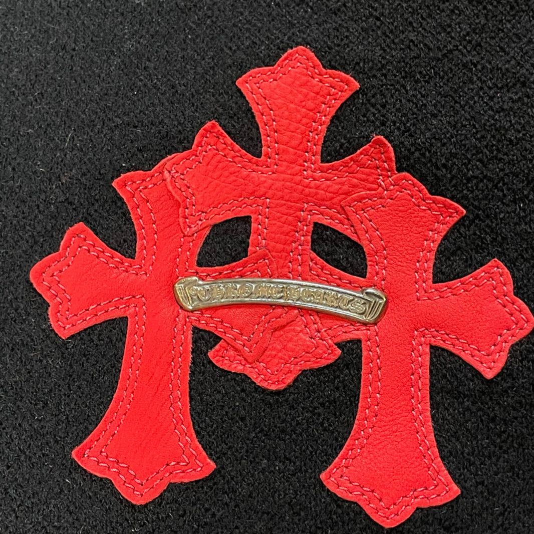 Chrome Hearts Matty Boy Cashmere & Silk Chomper Cross Patch Sweater Archival