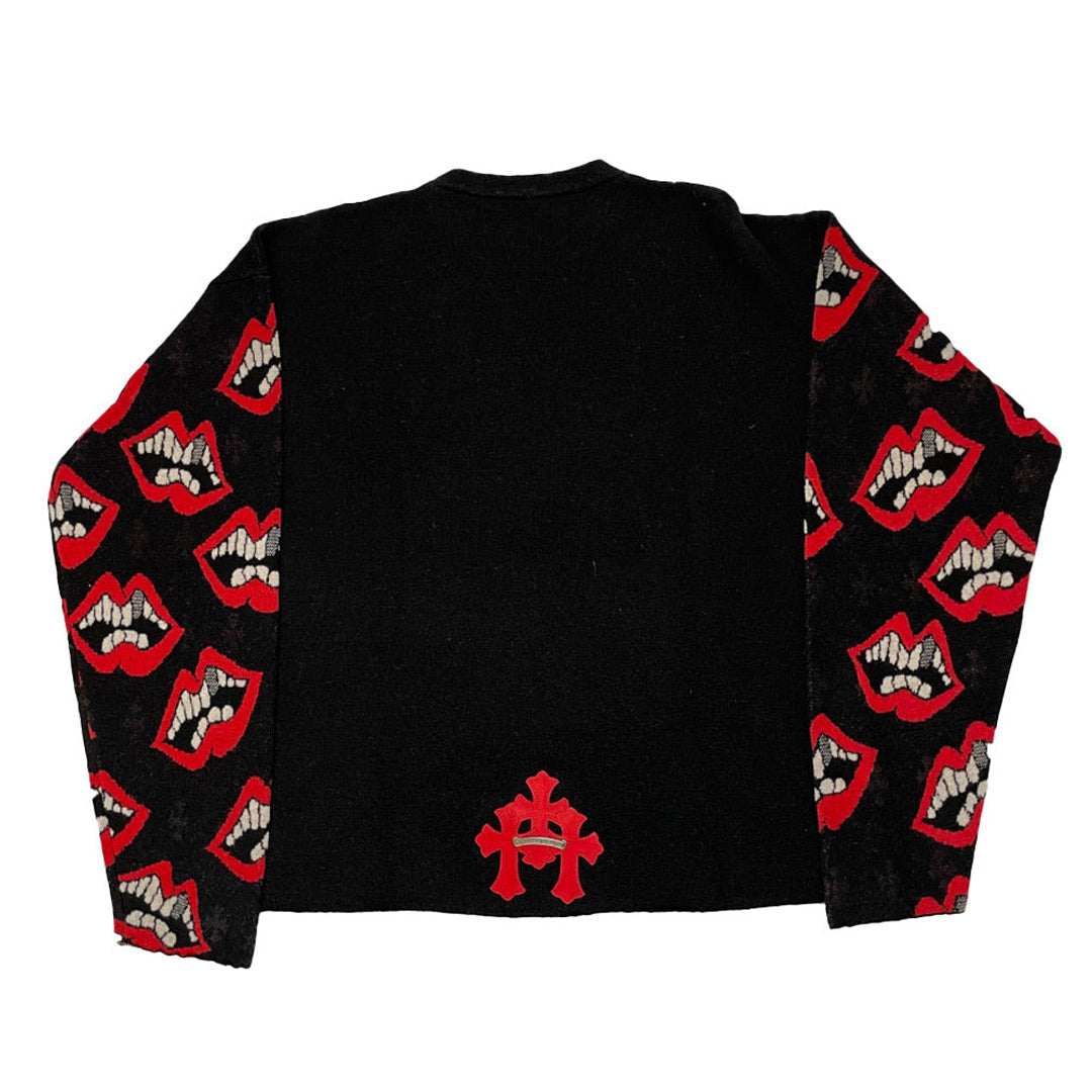 Matty Boy Cashmere & Silk Chomper Cross Patch Sweater