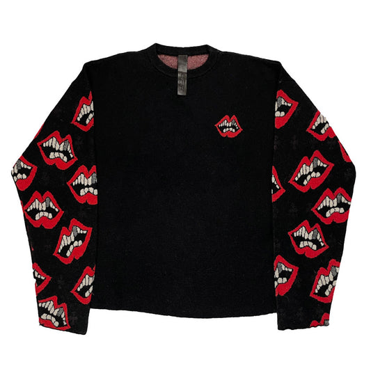 Chrome Hearts Matty Boy Cashmere & Silk Chomper Cross Patch Sweater Authentic Sweaters