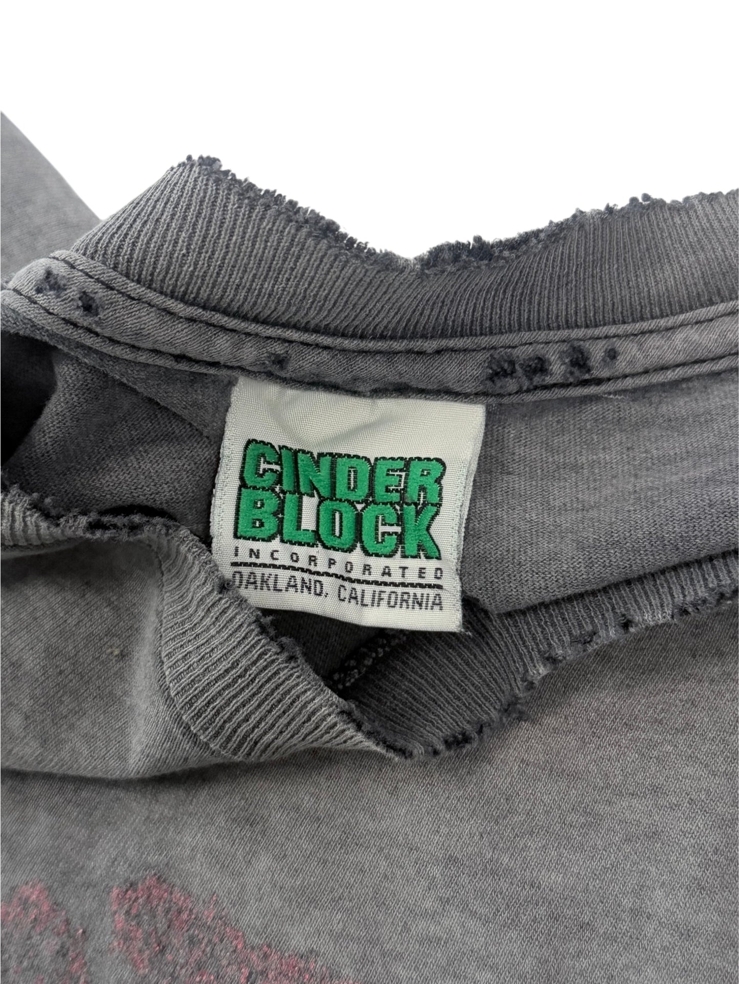 Cinder Block Incorporated Oakland California tag on vintage Misfits shirt