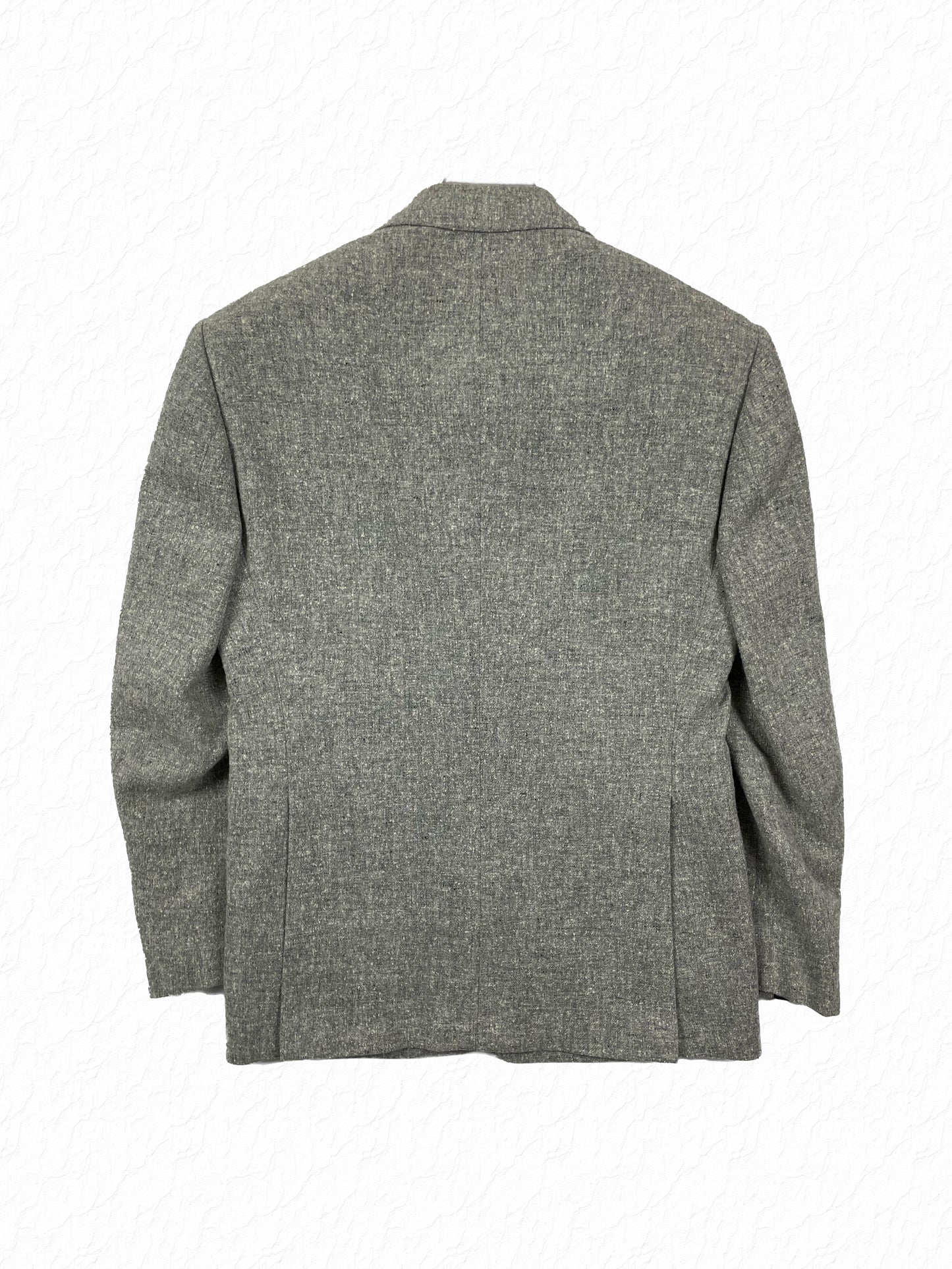 Grey pebble tweed Thom Browne two-button sport coat