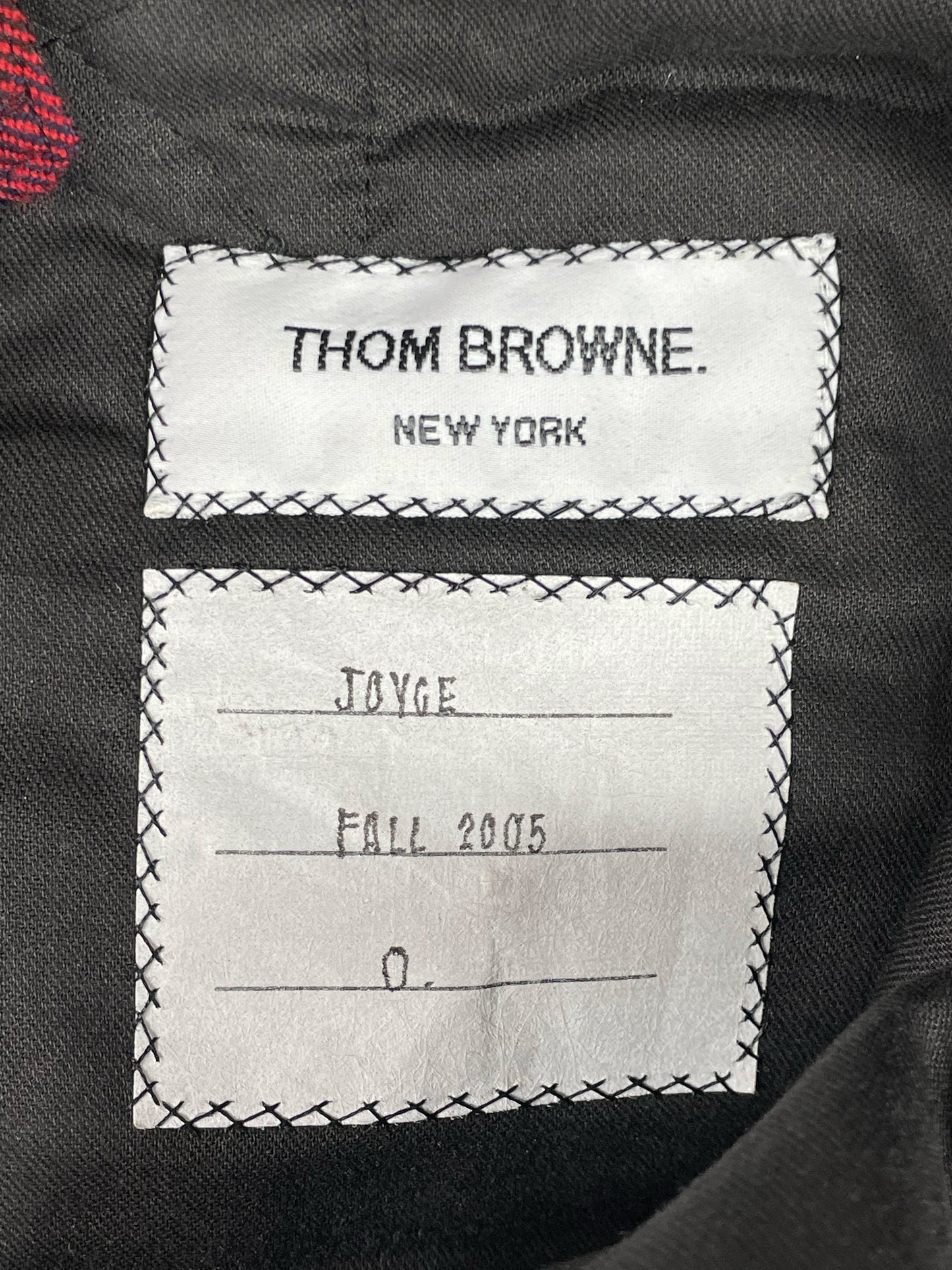 Archival Thom Browne Fall 2005 tartan plaid wool trousers with cuffed hems