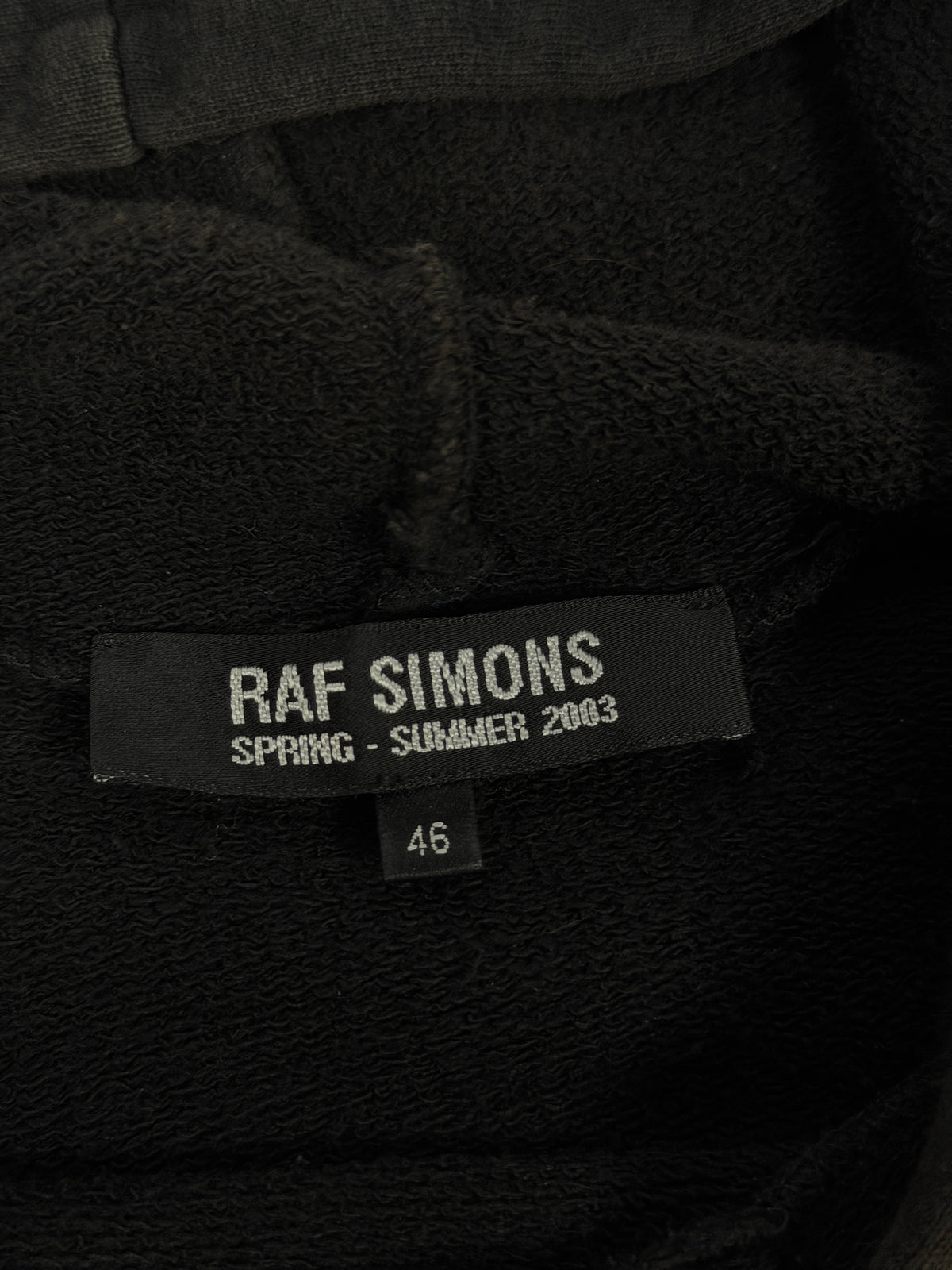 Consumed SS03 Raf Simons Archive Hoodie Spring Summer 2003