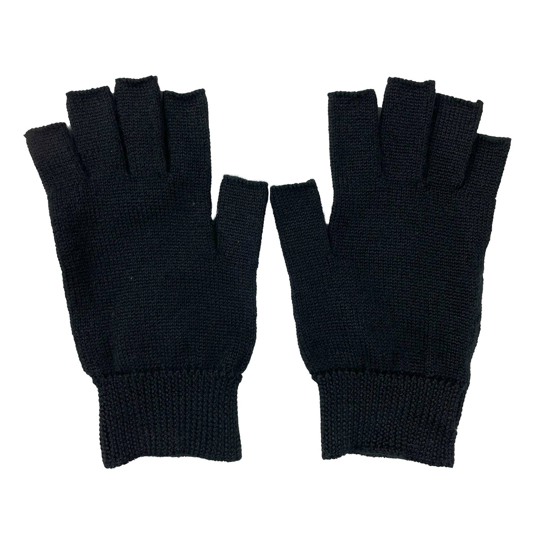 Rick Owens Fingerless Cashmere Gloves Sterling Silver Hardware