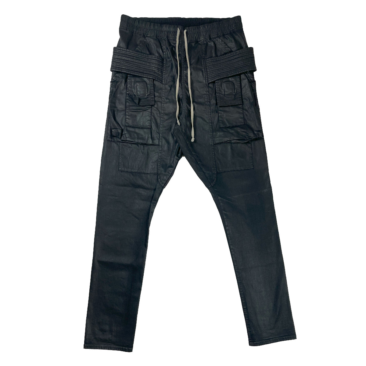 Creatch Black Wax Denim Cargo Pants SS19 by Rick Owens | YP Collective