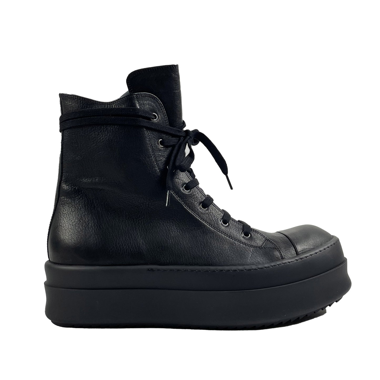 Black Leather Mega Bumper Sneakers