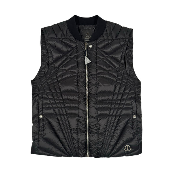 6万取引突破◆UPS便【MONCLER+RICK OWENS】◆209N1A00001M4424 Black Moncler + Rick Owens Cyclopic Shearling Short Down