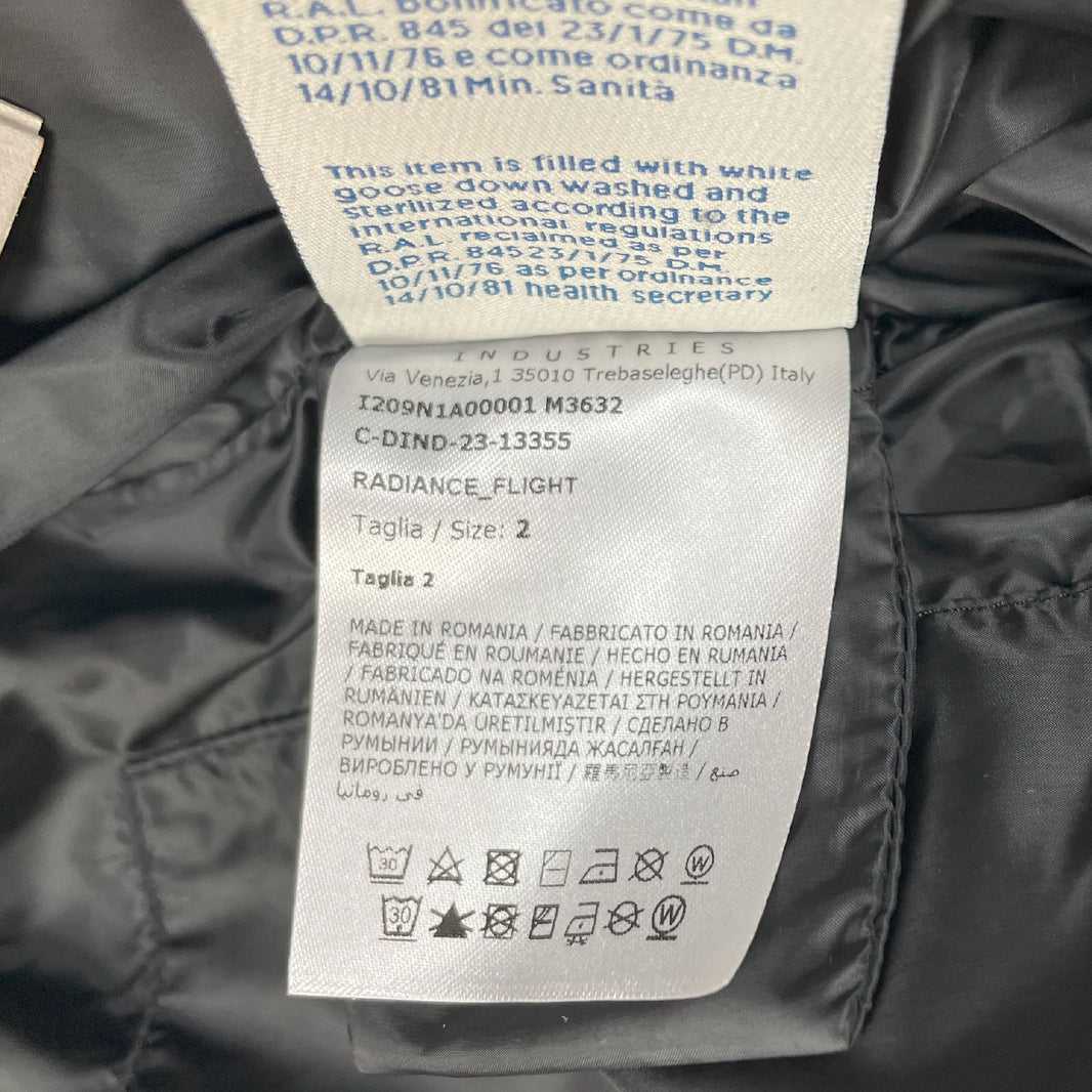 Rick Owens Moncler Radiance Flight Jacket Black Duvet Authenticated Designer