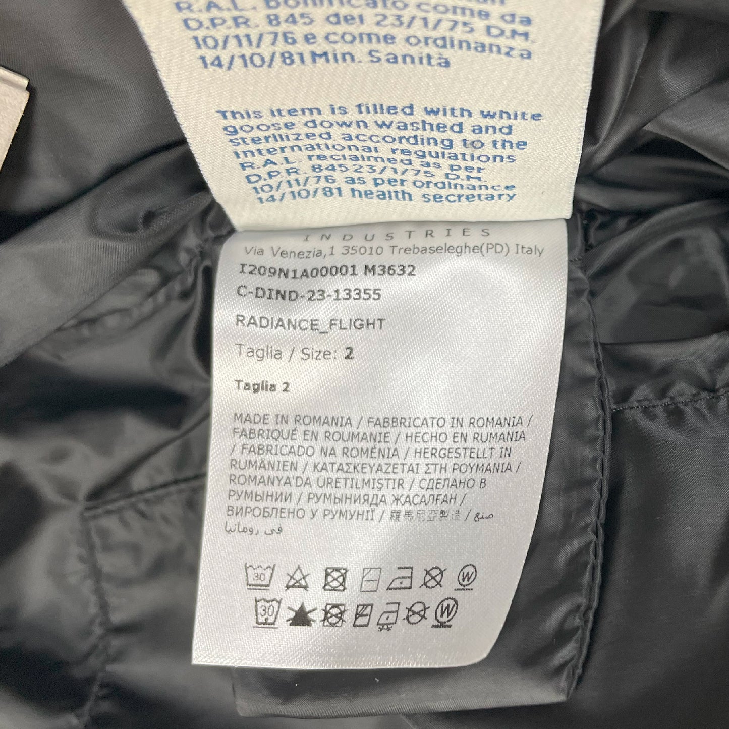 Moncler Radiance Flight Jacket Black Duvet