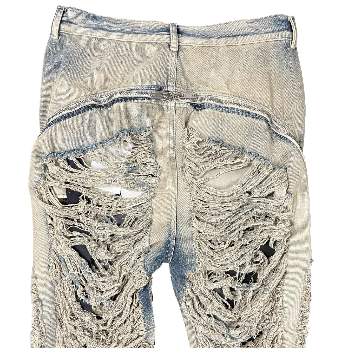 Runway Shredded Bolan Banana Denim