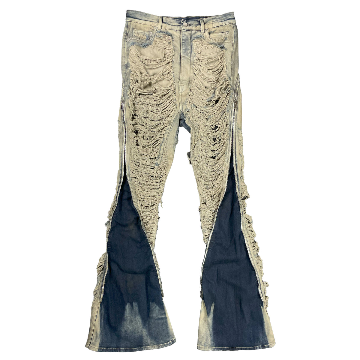 Runway Shredded Denim Bolan Banana Jeans by Rick Owens | YP Collective