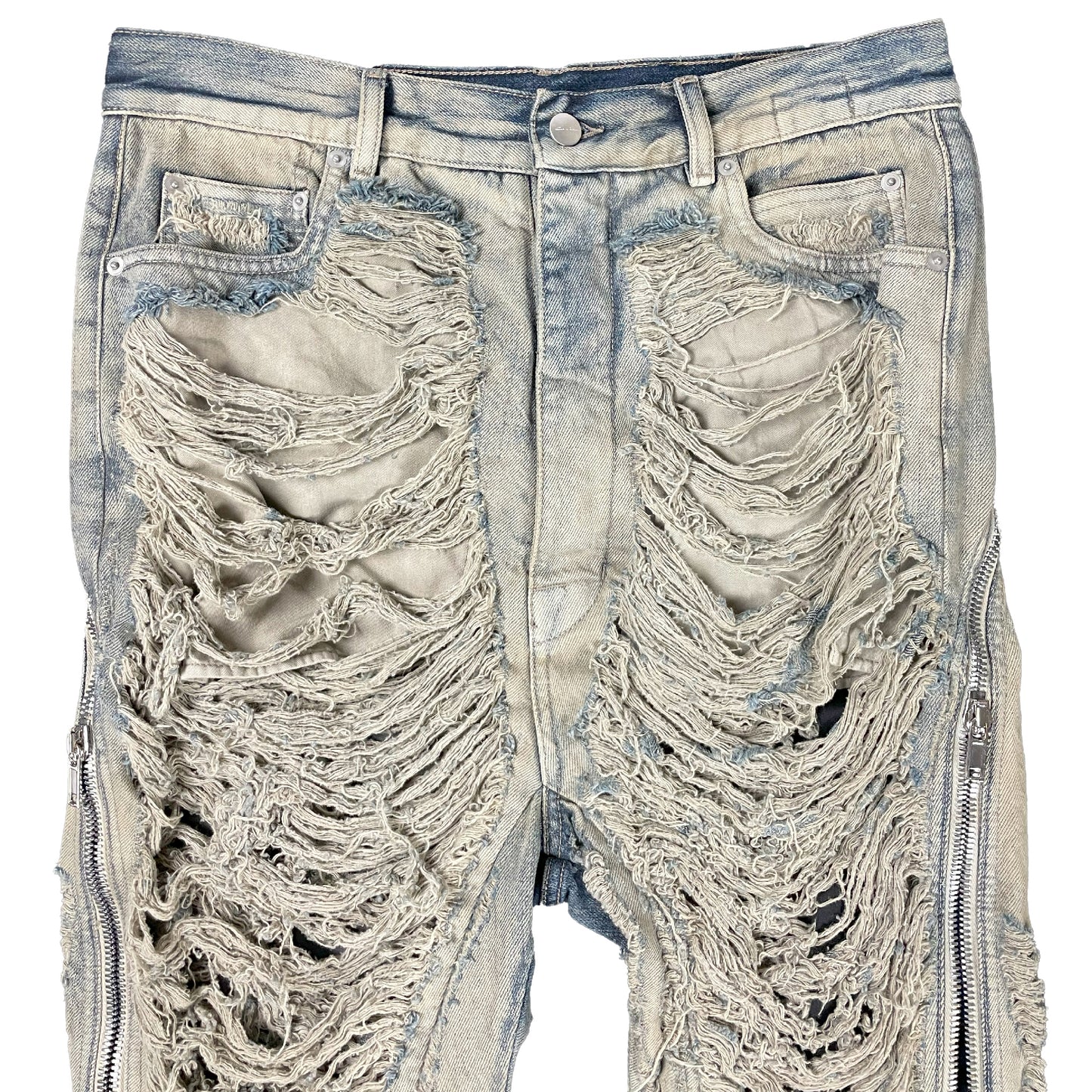 Runway Shredded Bolan Banana Denim