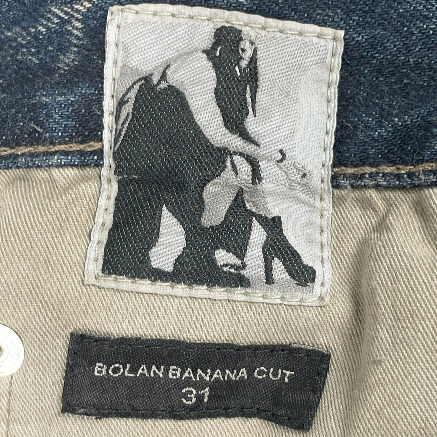 Runway Shredded Bolan Banana Denim