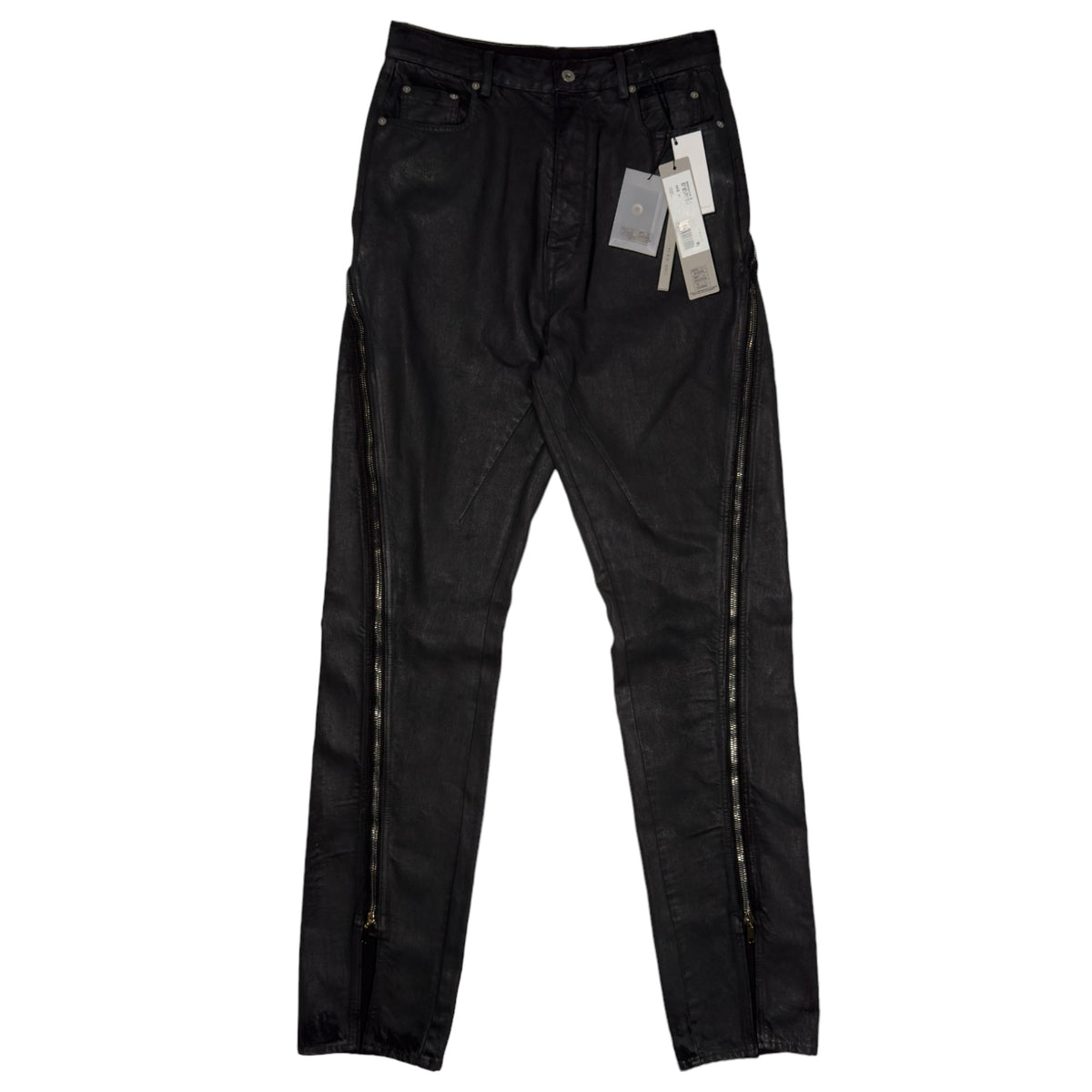 Runway Black Wax Bolan Banana Jeans by Rick Owens | YP Collective