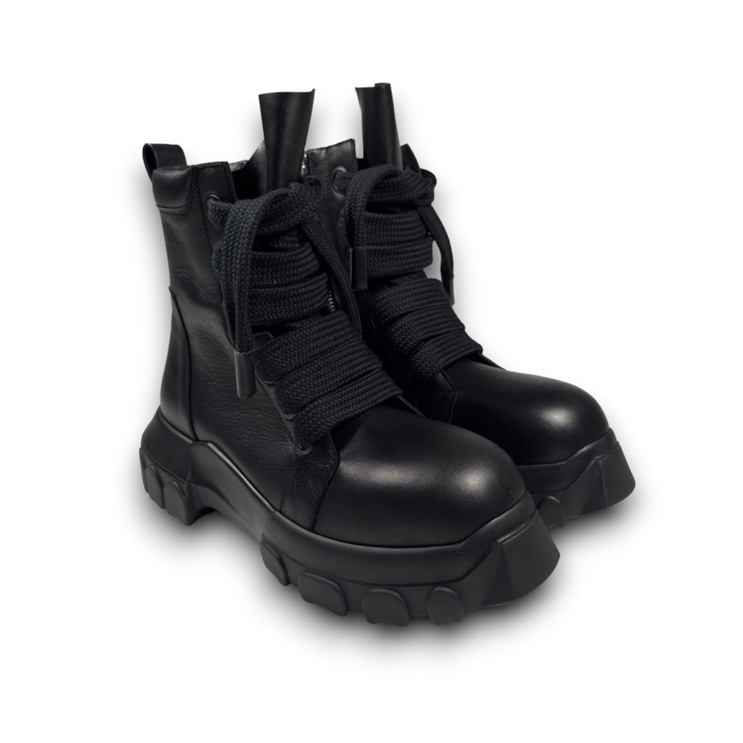 Rick Owens Jumbo Lace Tractor Boots Sterling Silver Hardware