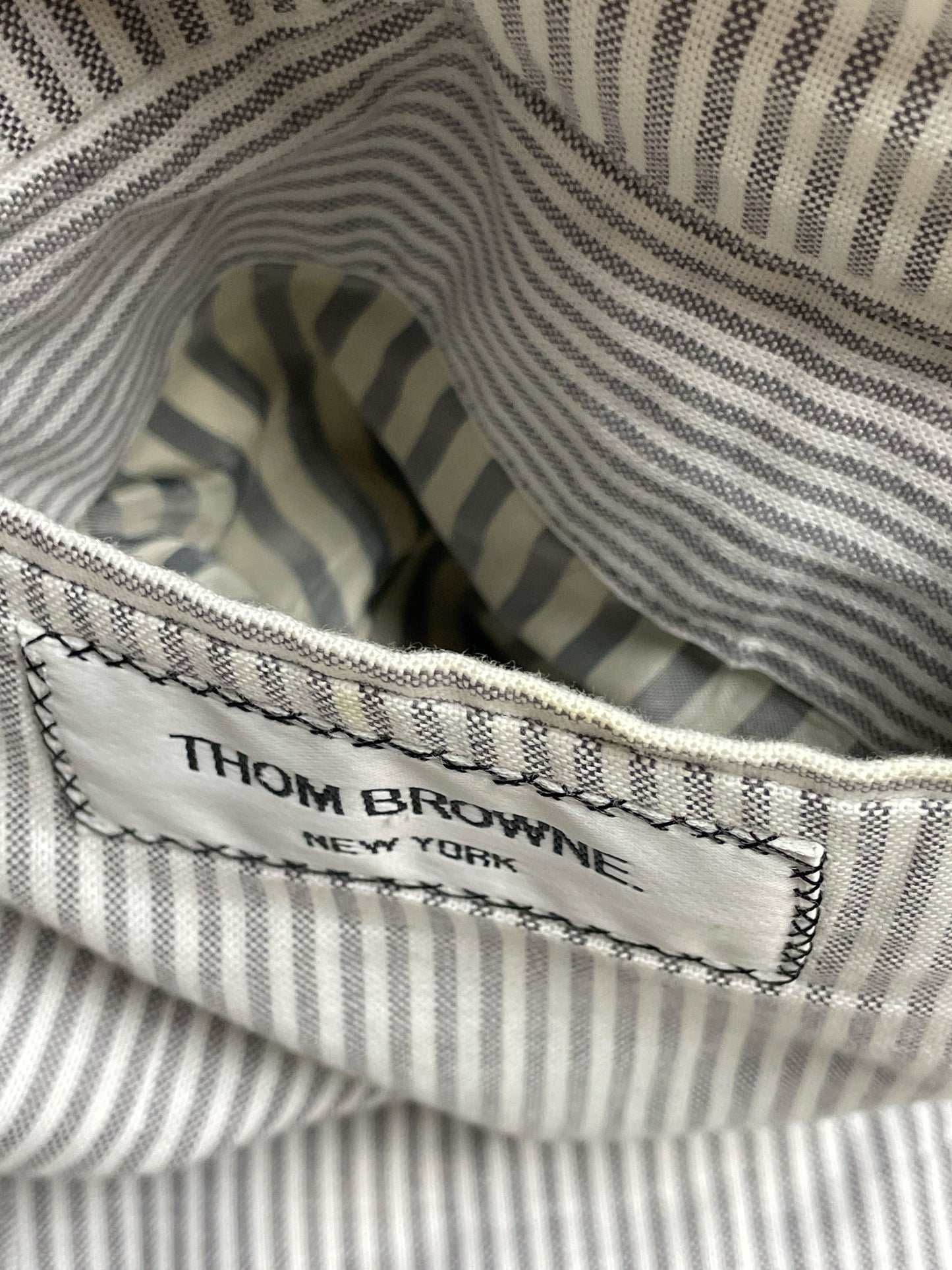 Handmade New York Thom Browne grey pebble tweed suit jacket