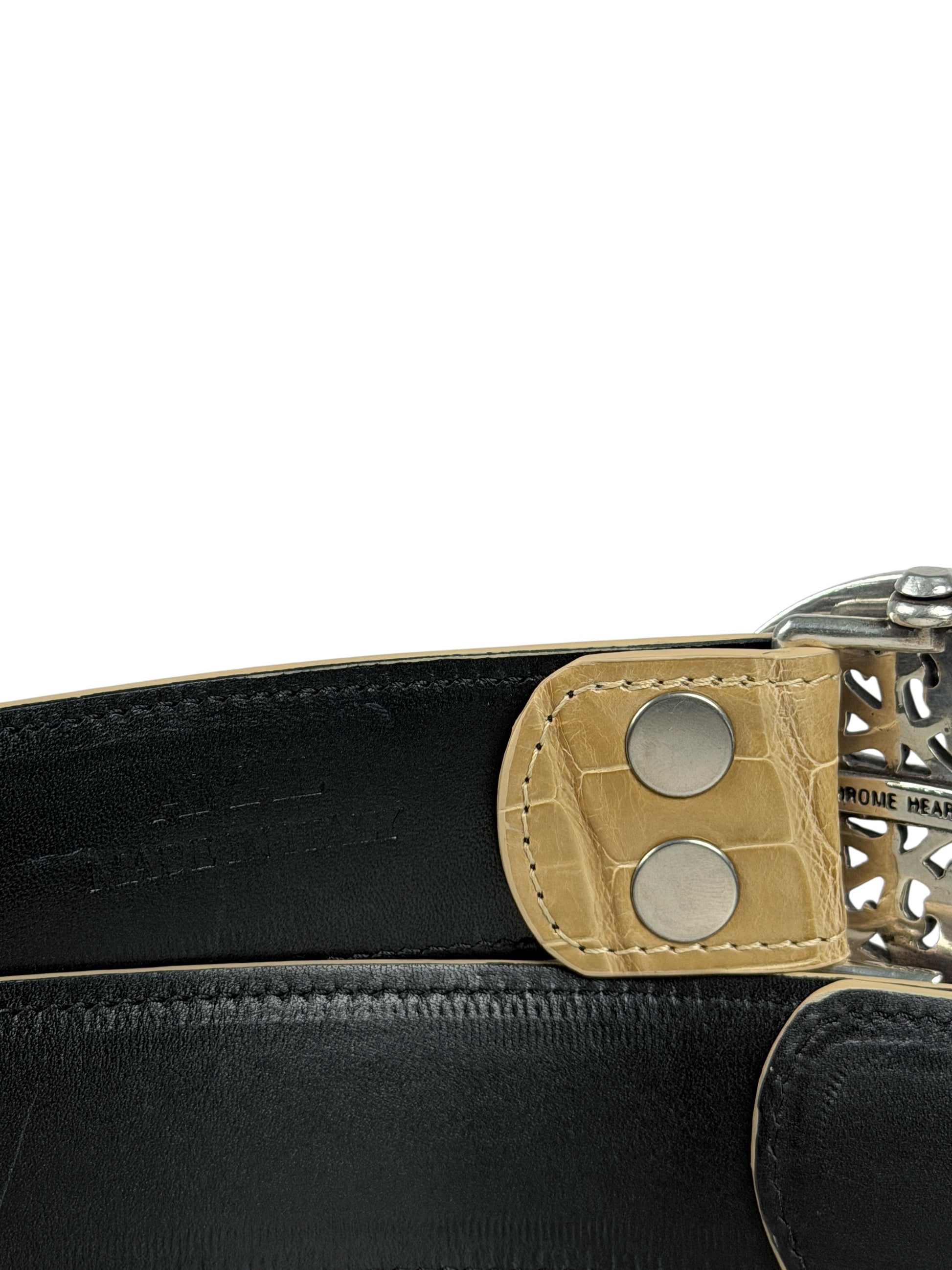 Sand crocodile belt strap AMAL handmade in Italy exotic leather