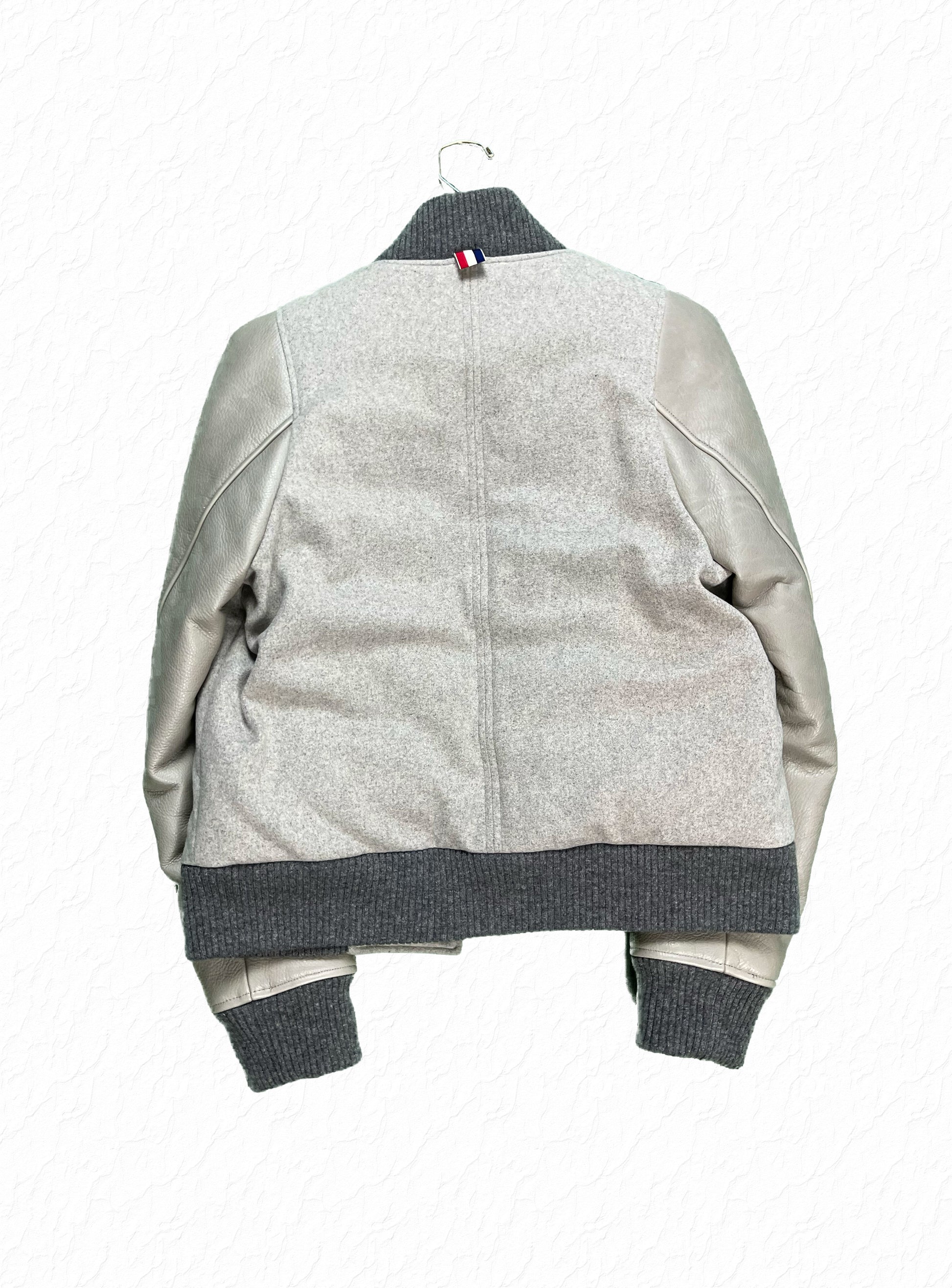 Thom Browne Red White Blue Striped Lining Varsity Jacket Fall 2011
