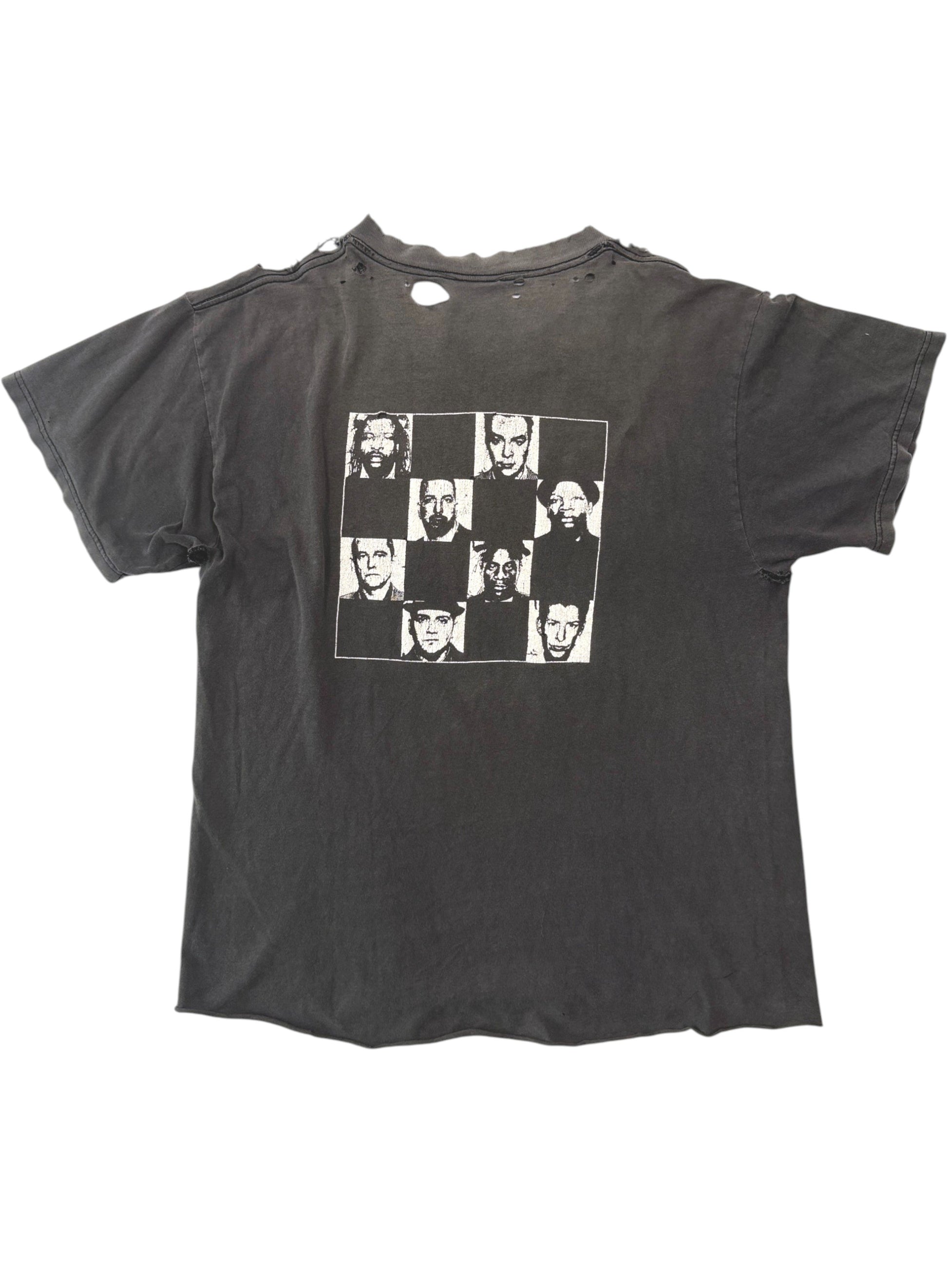 Checkerboard Band Member Photo Grid on The Specials Vintage Tee