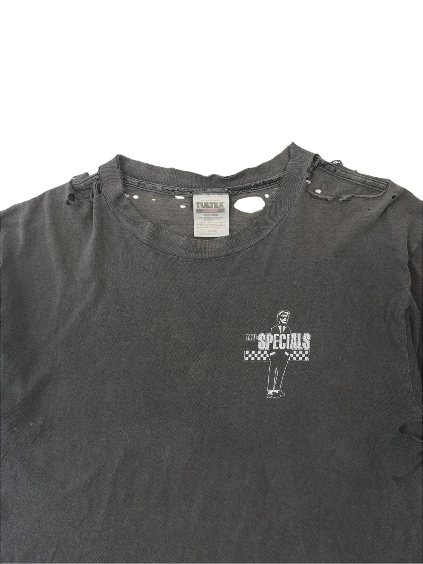 Thrashed Distressed Collar on Vintage 90s The Specials T-Shirt