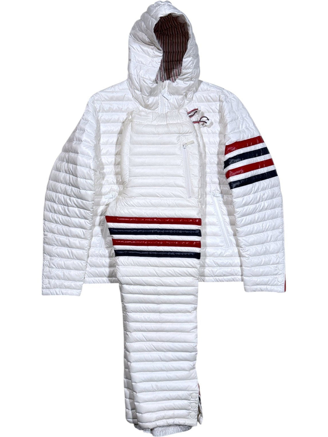 Thom Browne 1 of 1 Sample Quilted Ski Set White Nylon 2017