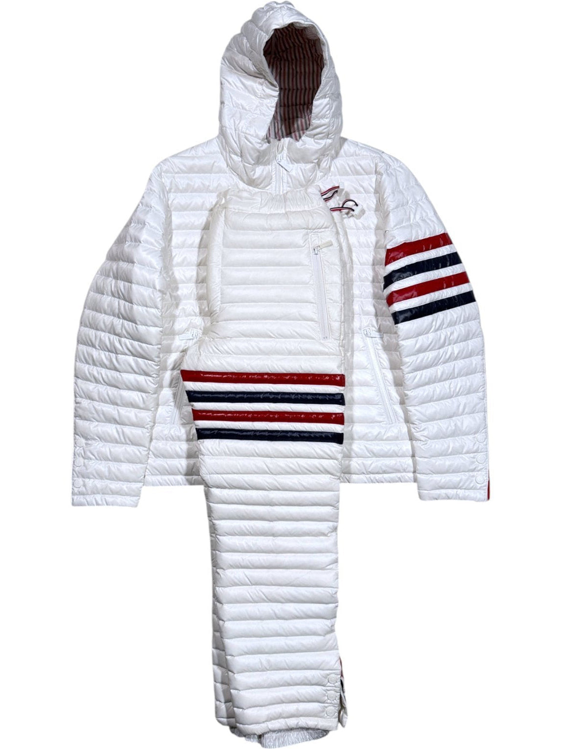 Thom Browne 1 of 1 Sample Quilted Ski Set White Nylon 2017