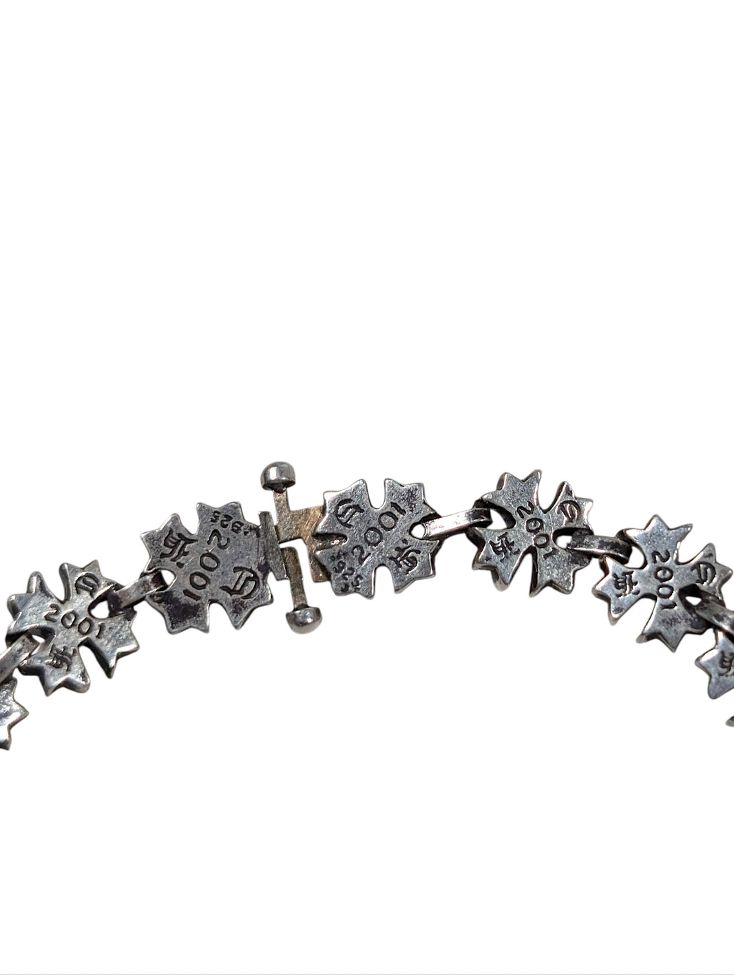 chrome hearts tiny plus bracelet detail sterling silver 925 jewelry rare collectible accessory