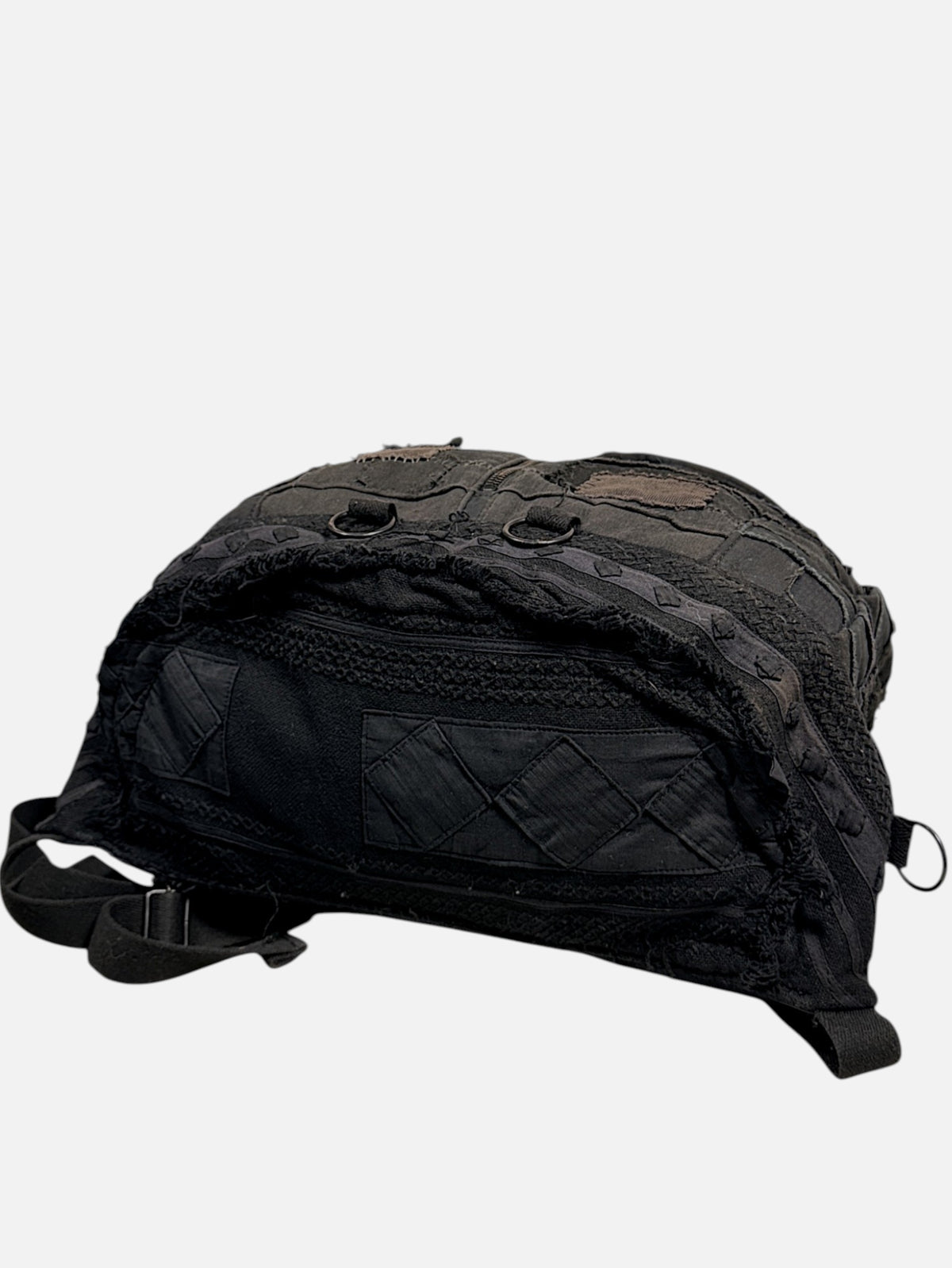 Knit Panel Base Undercover Scab Bag Black Cotton