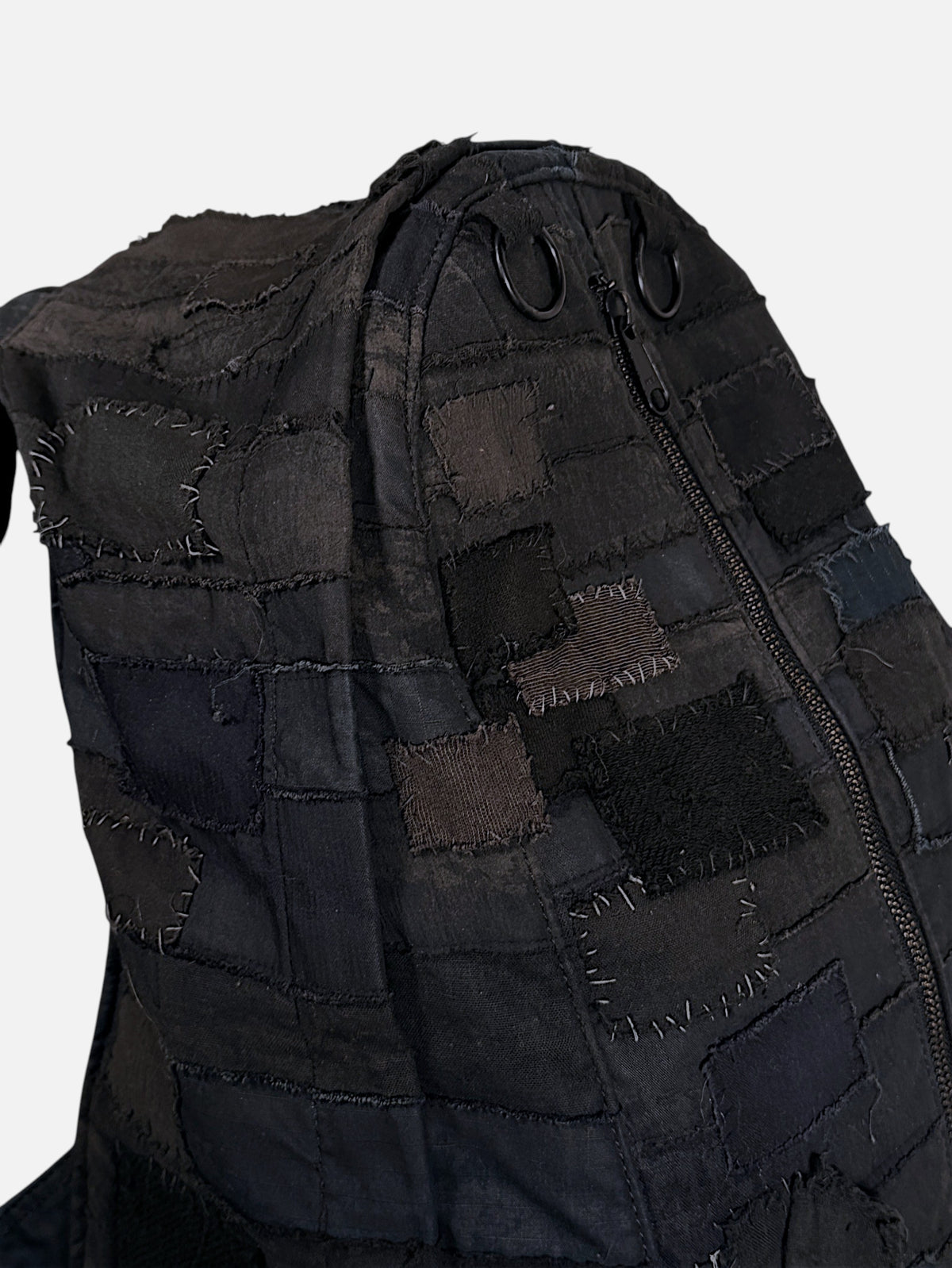 Distressed Black Patchwork Undercover Scab Backpack Archival