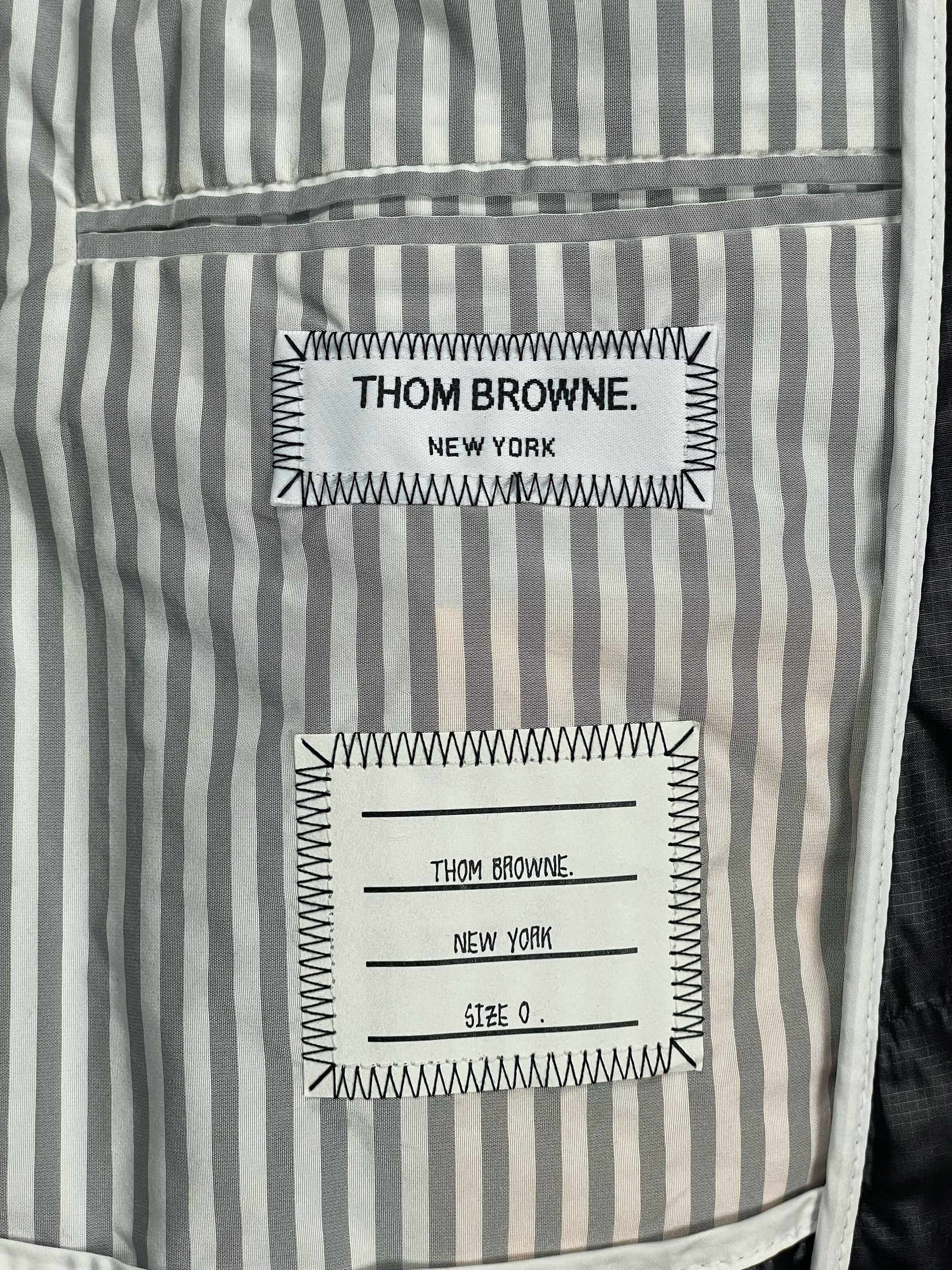 Thom Browne New York grey striped interior lining sport coat
