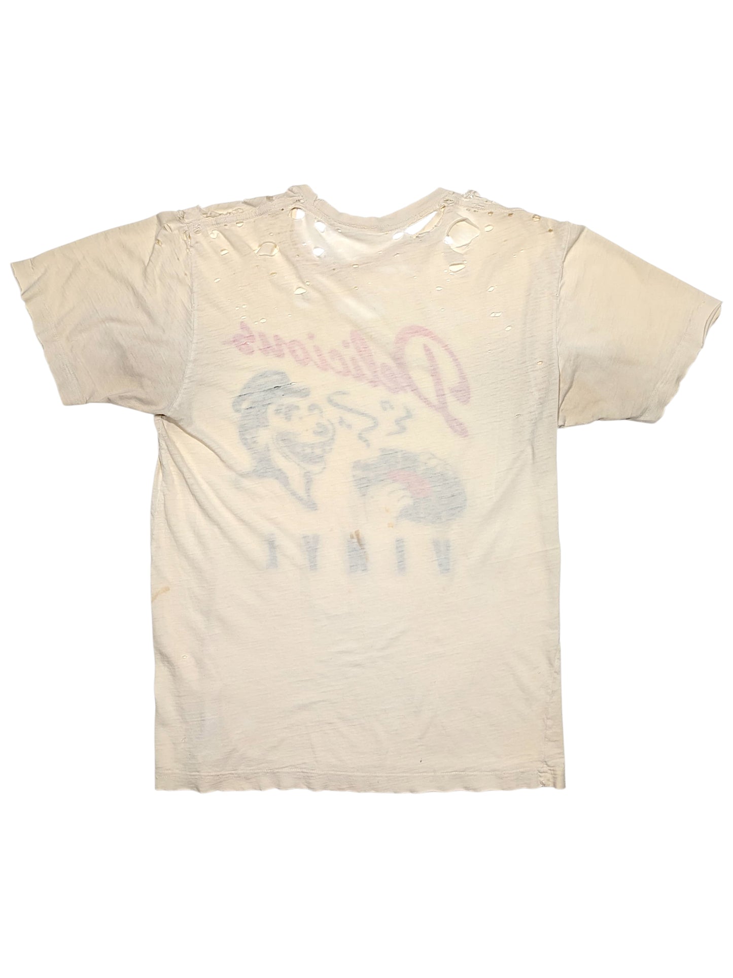 Original 80s Distressed Delicious Vinyl Logo Faded T-Shirt