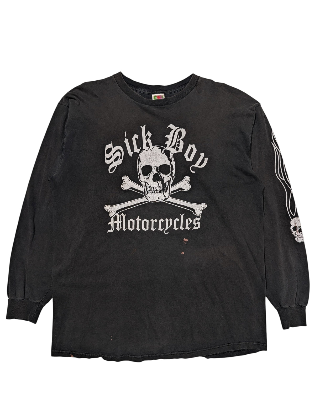 90s Sick Boy Motorcycles Long Sleeve T-Shirt by Vintage | YP 