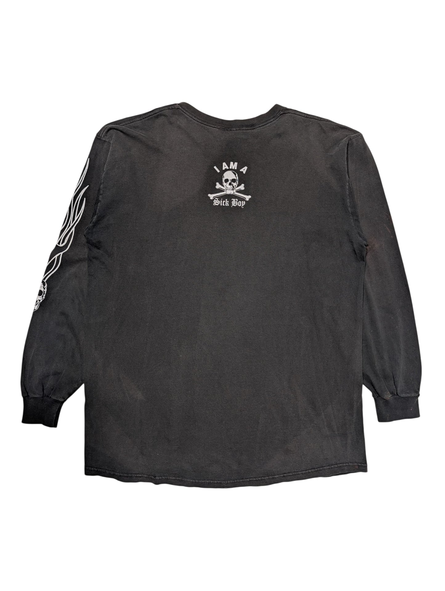 90s Vintage Sick Boy Motorcycles Long Sleeve T-Shirt