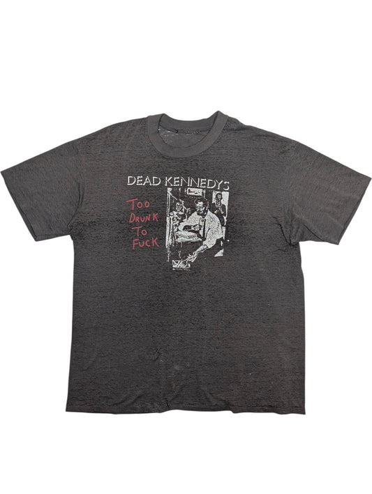 Vintage 80s Dead Kennedys Too Drunk to Fuck T-Shirt Authentic T-Shirts