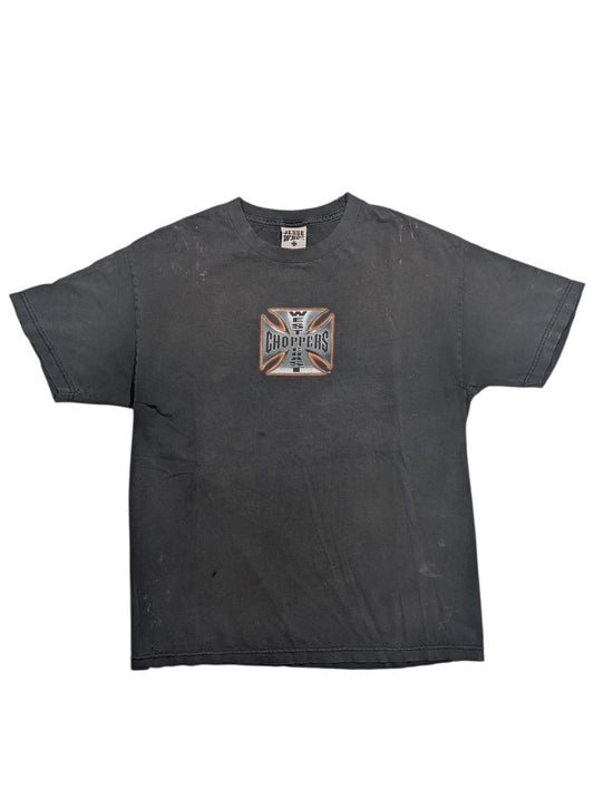 Vintage 90s West Coast Choppers Flame Logo Tee Authentic T-Shirts
