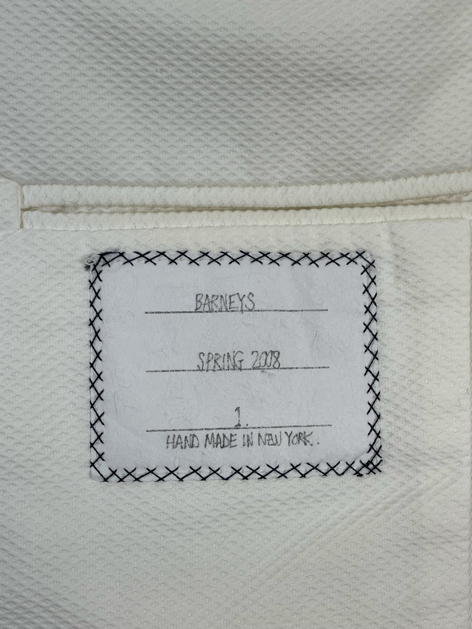 Barneys Spring 2008 Thom Browne Handmade White Cotton Blazer
